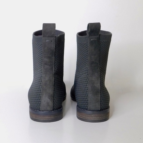 EILEEN FISHER Jude Graphite Gray Boots Textured Recycled Stretch Size 10 - Picture 7 of 12